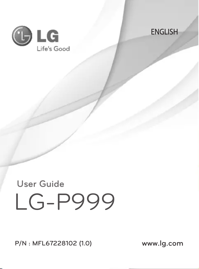 Page 1 de la notice Manuel utilisateur LG GP9