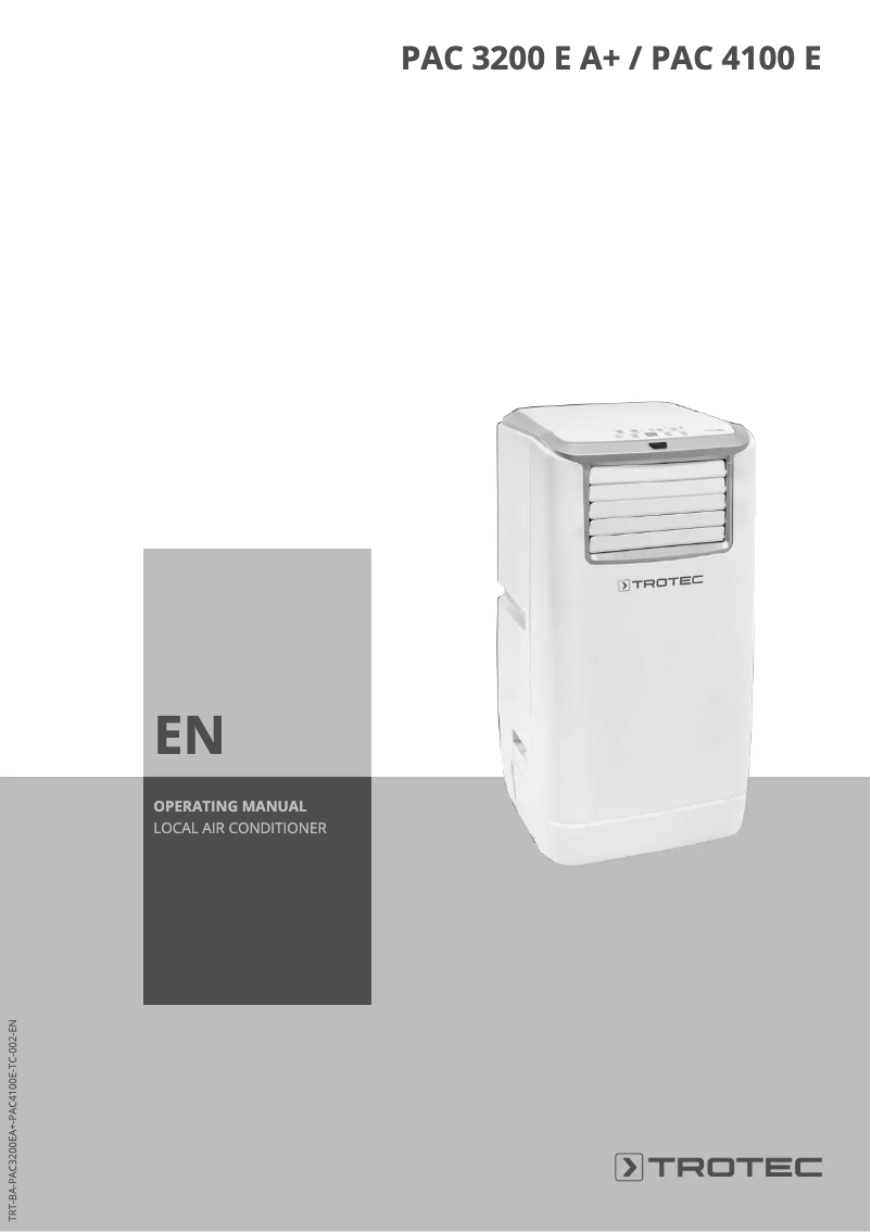 Image de la première page du manuel de l'appareil PAC 4100 E