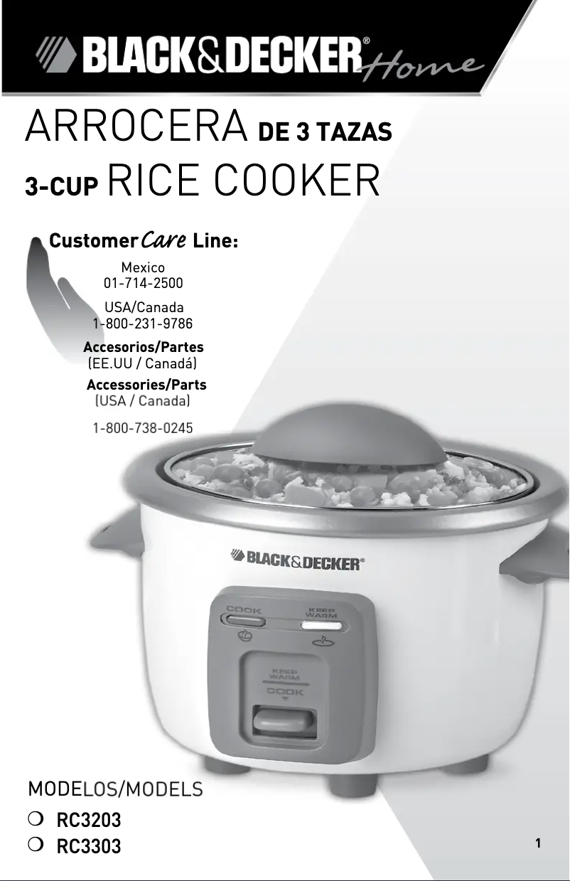 Page 1 de la notice Manuel utilisateur Black & Decker RC3203