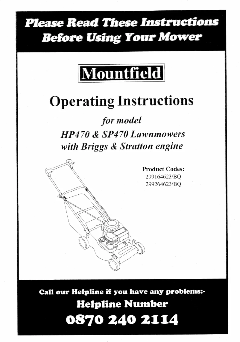 Página 1 del manual Manual de usuario Mountfield HP470