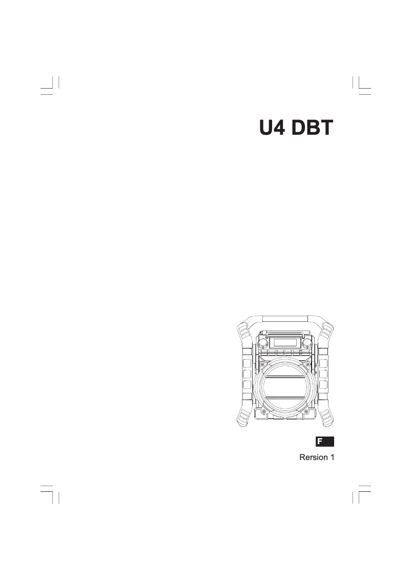 Page 1 de la notice Manuel utilisateur Sangean U4 DBT