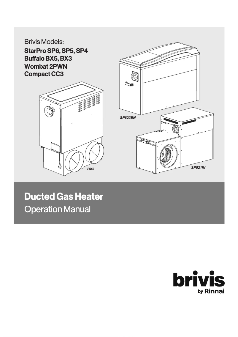 Page n°1 - Manuel utilisateur Brivis Compact Classic CC320IN