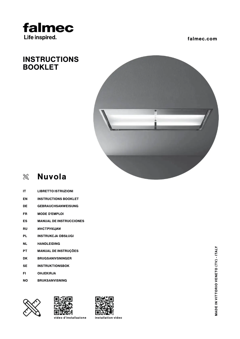 Page n°1 - Manuel utilisateur Falmec Nuvola