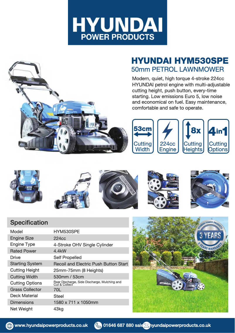 Page 1 de la notice Manuel utilisateur Hyundai HYM530SPE