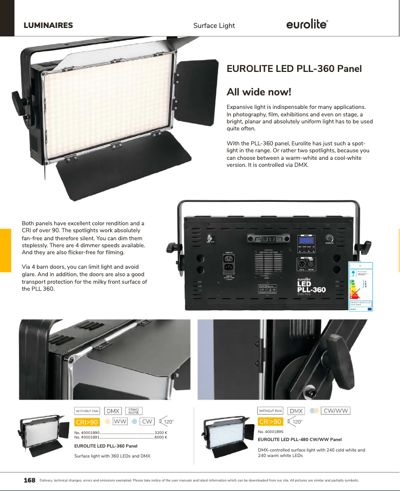 Page 1 of the manual Catalogue Eurolite LED PLL-480