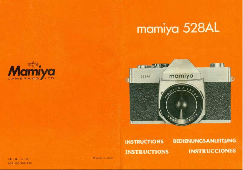 Page n°1 - Manuel utilisateur Mamiya 528 AL