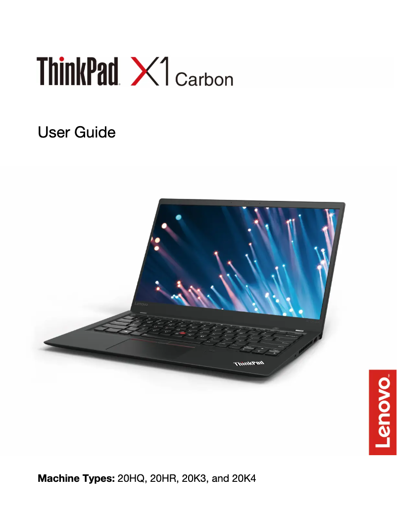 Page 1 de la notice Manuel utilisateur Lenovo Thinkpad X1 Carbon G5