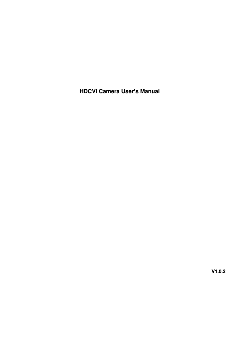 Page 1 de la notice Manuel utilisateur Dahua Technology DH-HAC-HFW1100R-VF-IRE6