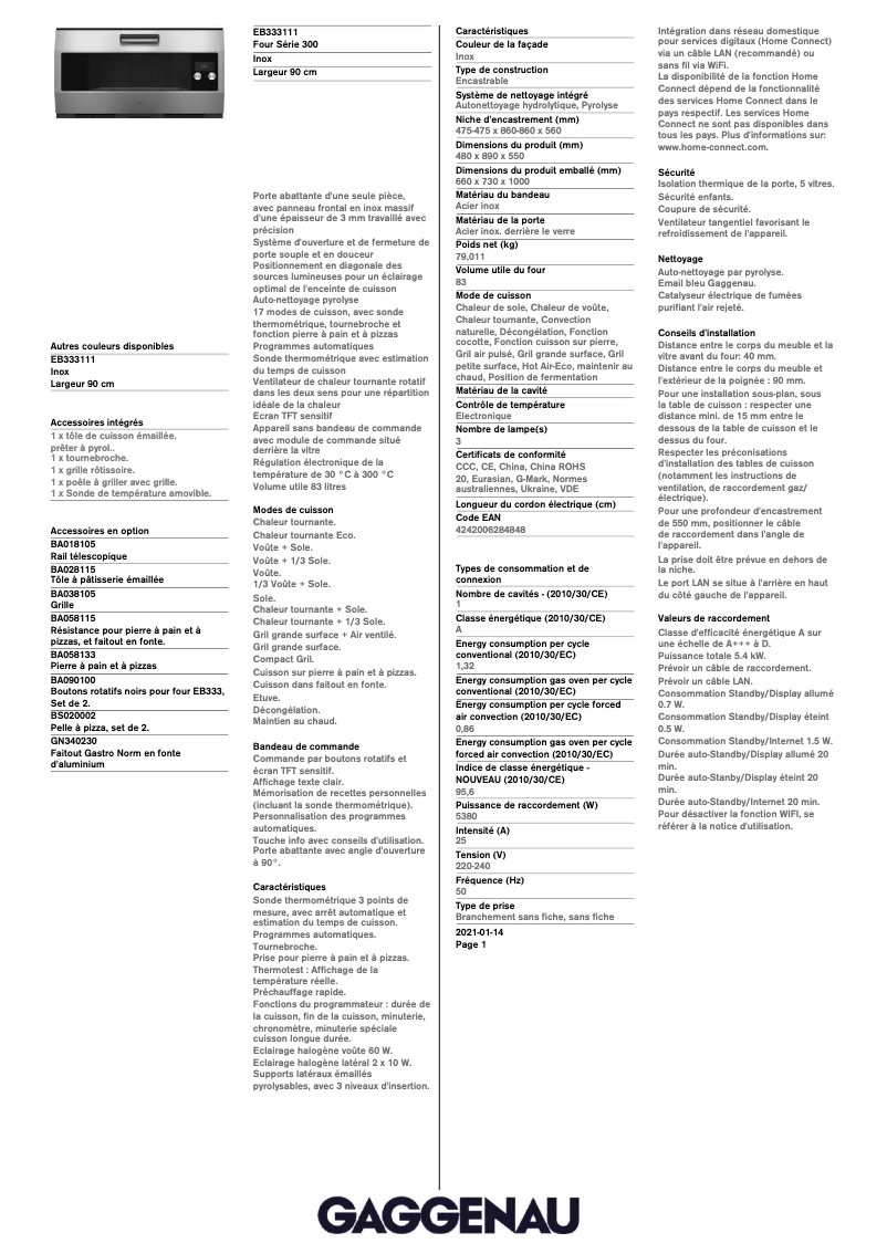 Imagen de la primera página del manual del dispositivo EB333111