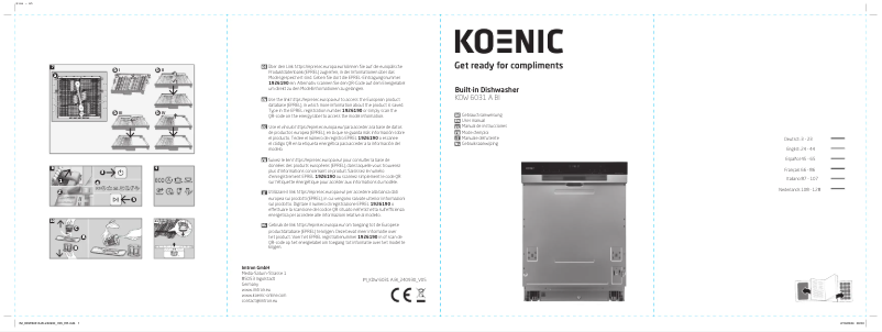 Page n°1 - Manuel utilisateur Koenic KDW 6031 A BI