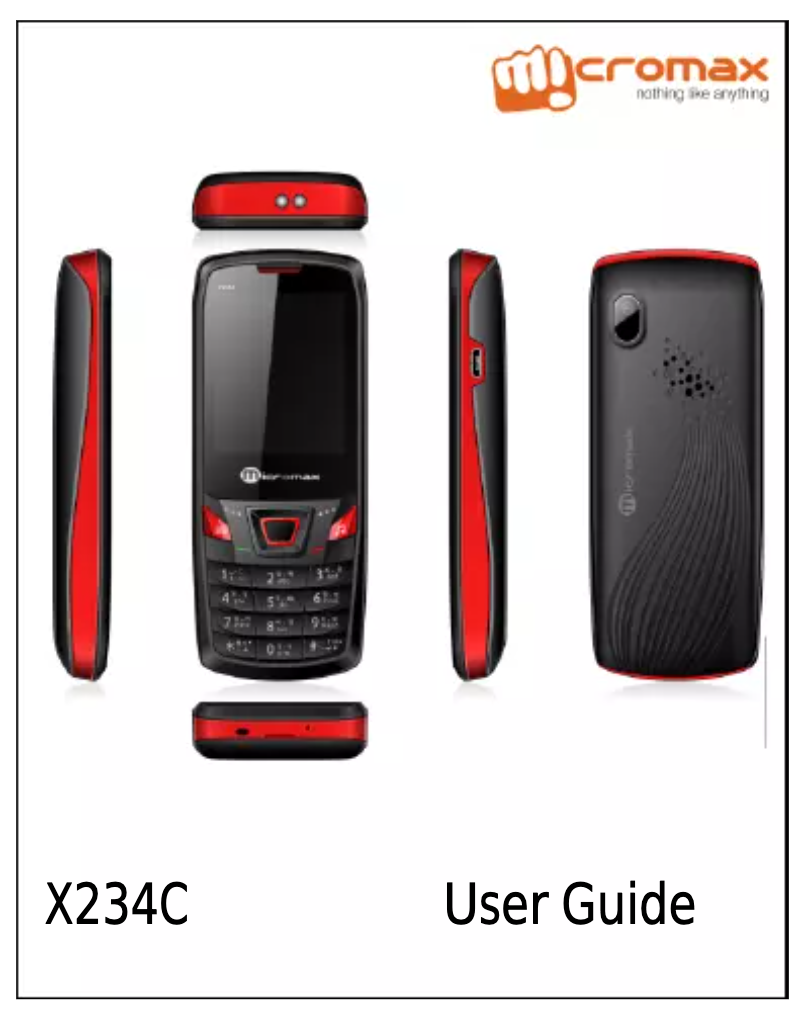 Page 1 de la notice Manuel utilisateur Micromax X234C