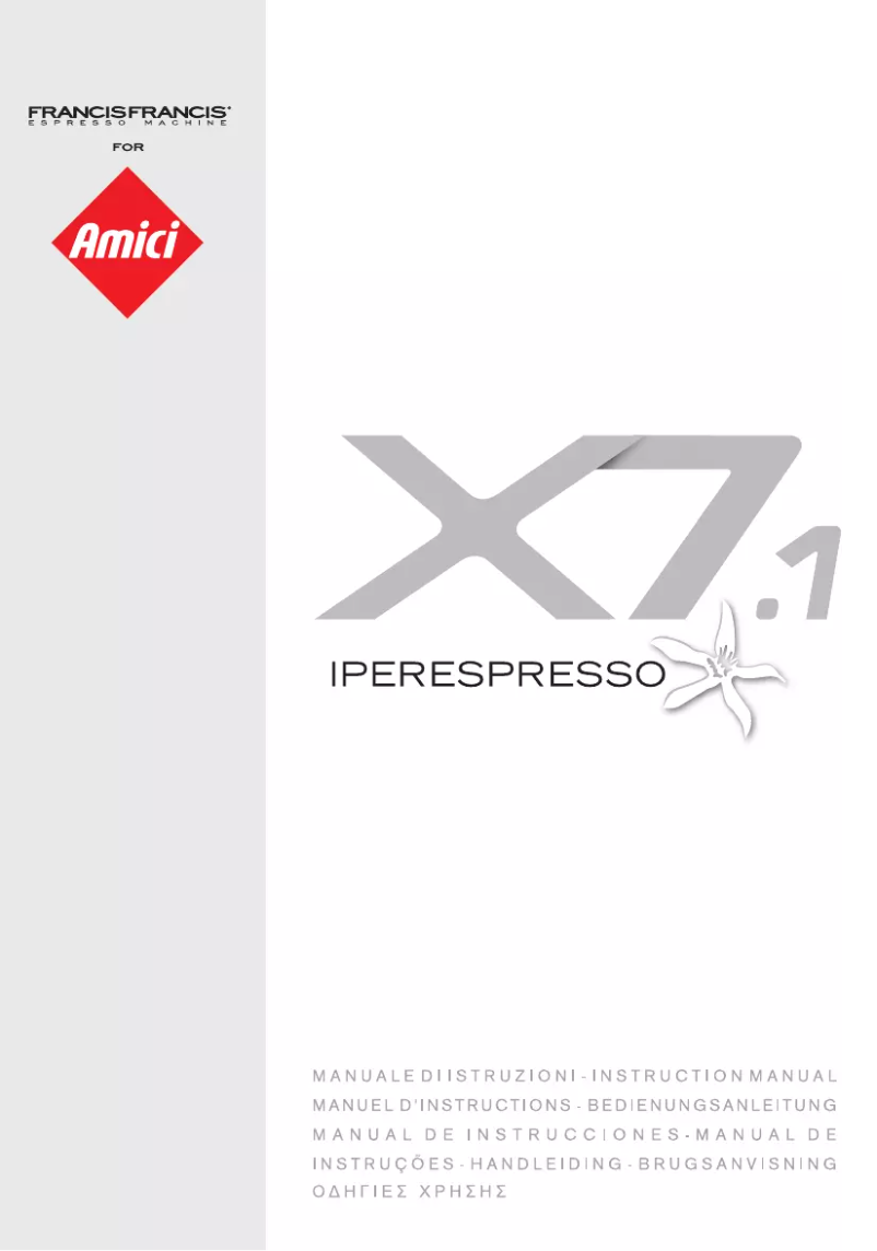 Image de la première page du manuel de l'appareil X7.1 MIE