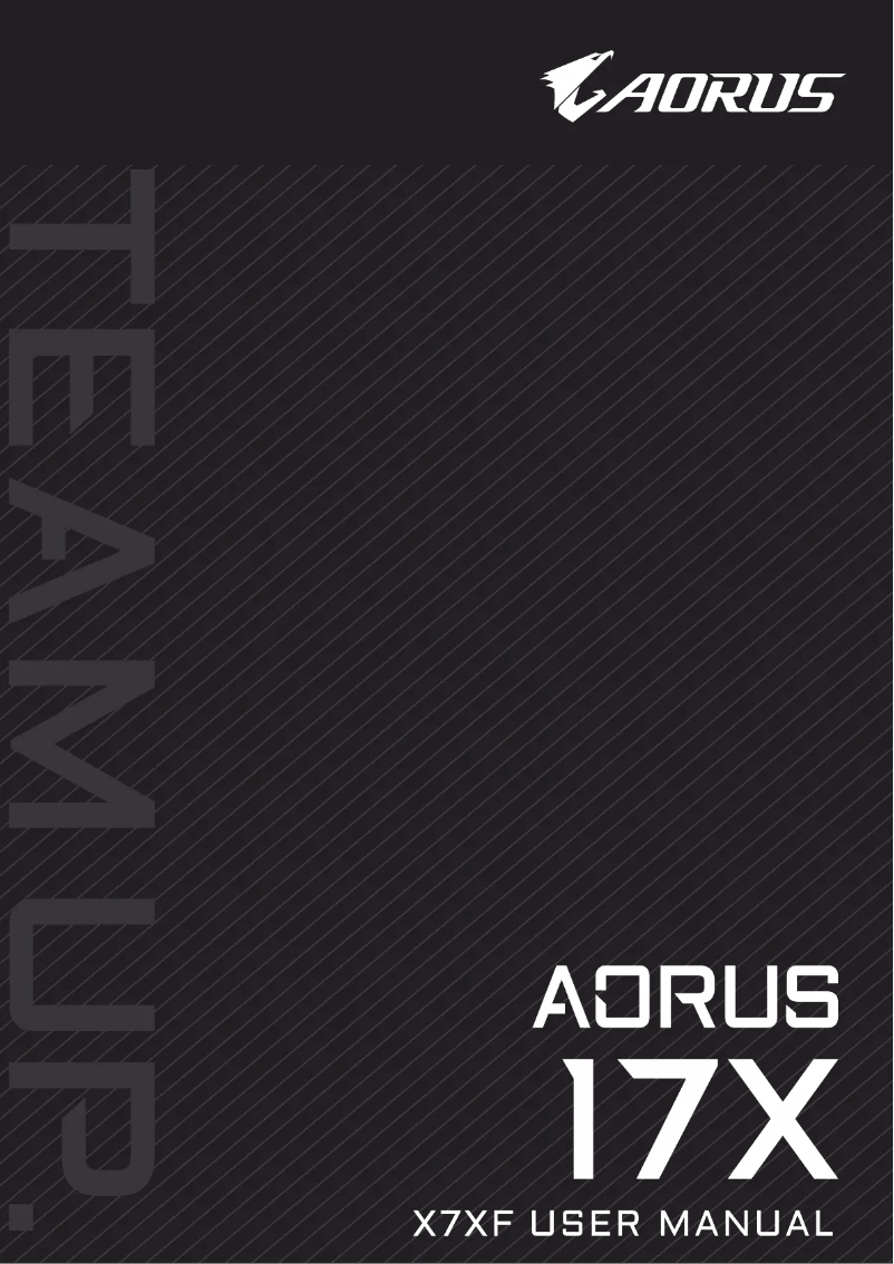 Page 1 de la notice Manuel utilisateur Gigabyte AORUS 17X