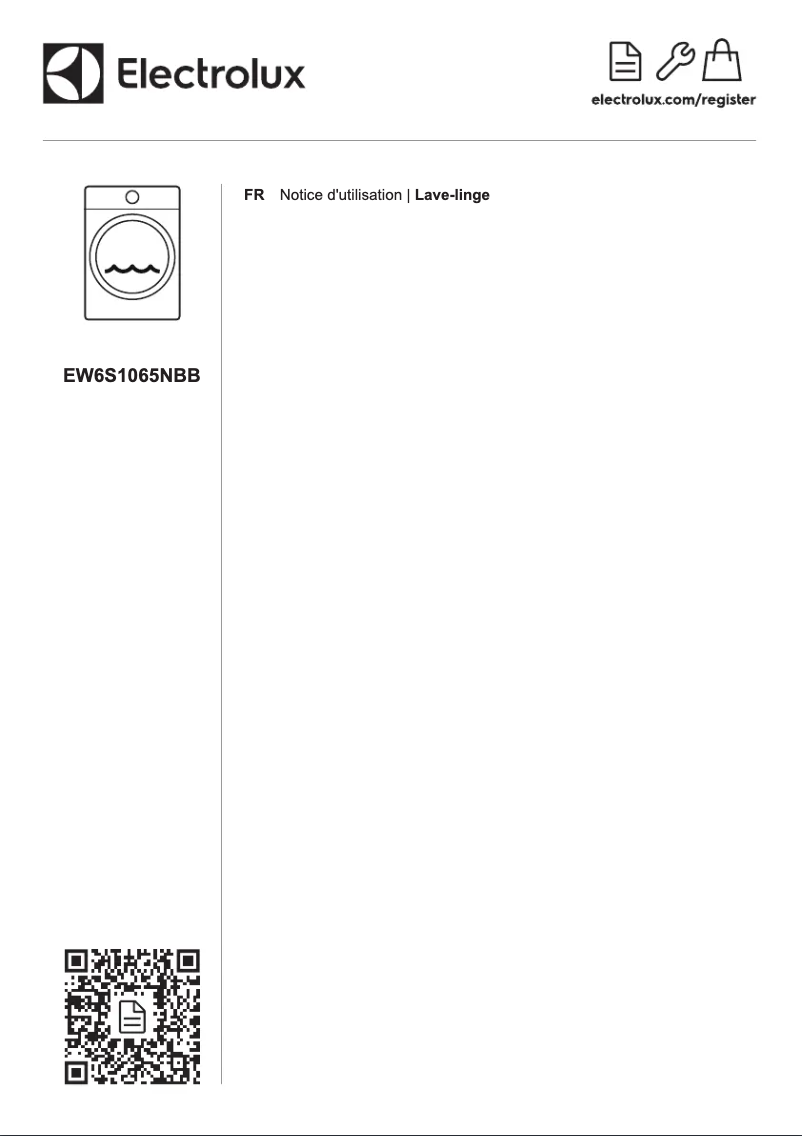 Page 1 de la notice Mode d'emploi Electrolux EW6S1065NBB