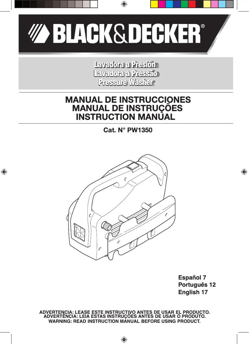 Page n°1 - Manuel utilisateur Black & Decker PW1350