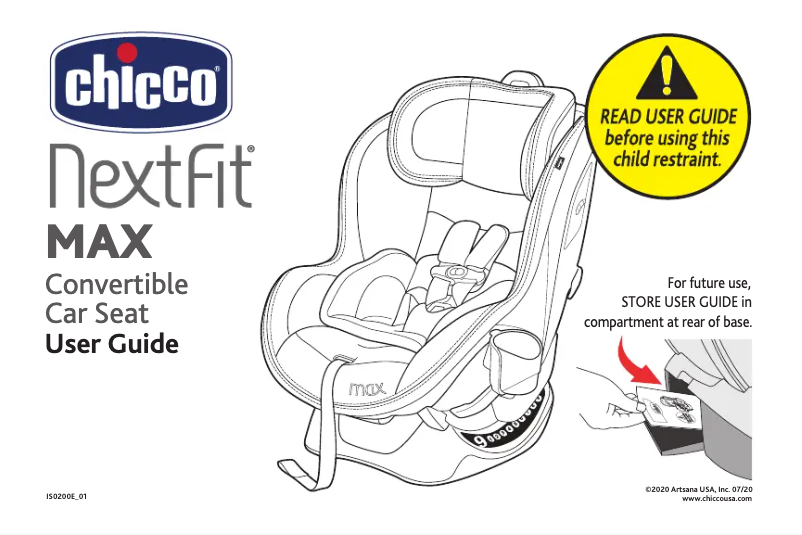 Page 1 de la notice Manuel utilisateur Chicco NextFit Max
