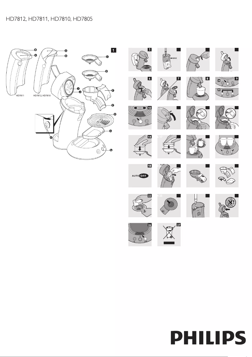 Image de la première page du manuel de l'appareil Senseo HD7816