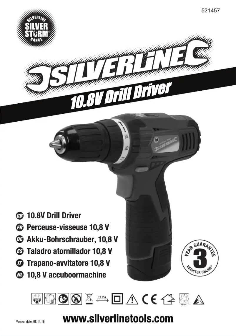 Page 1 de la notice Manuel utilisateur Silverline 521457