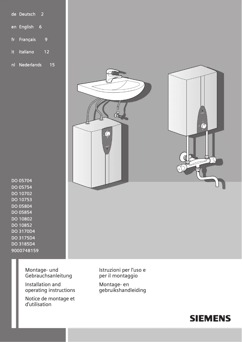 Image de la première page du manuel de l'appareil DO05854