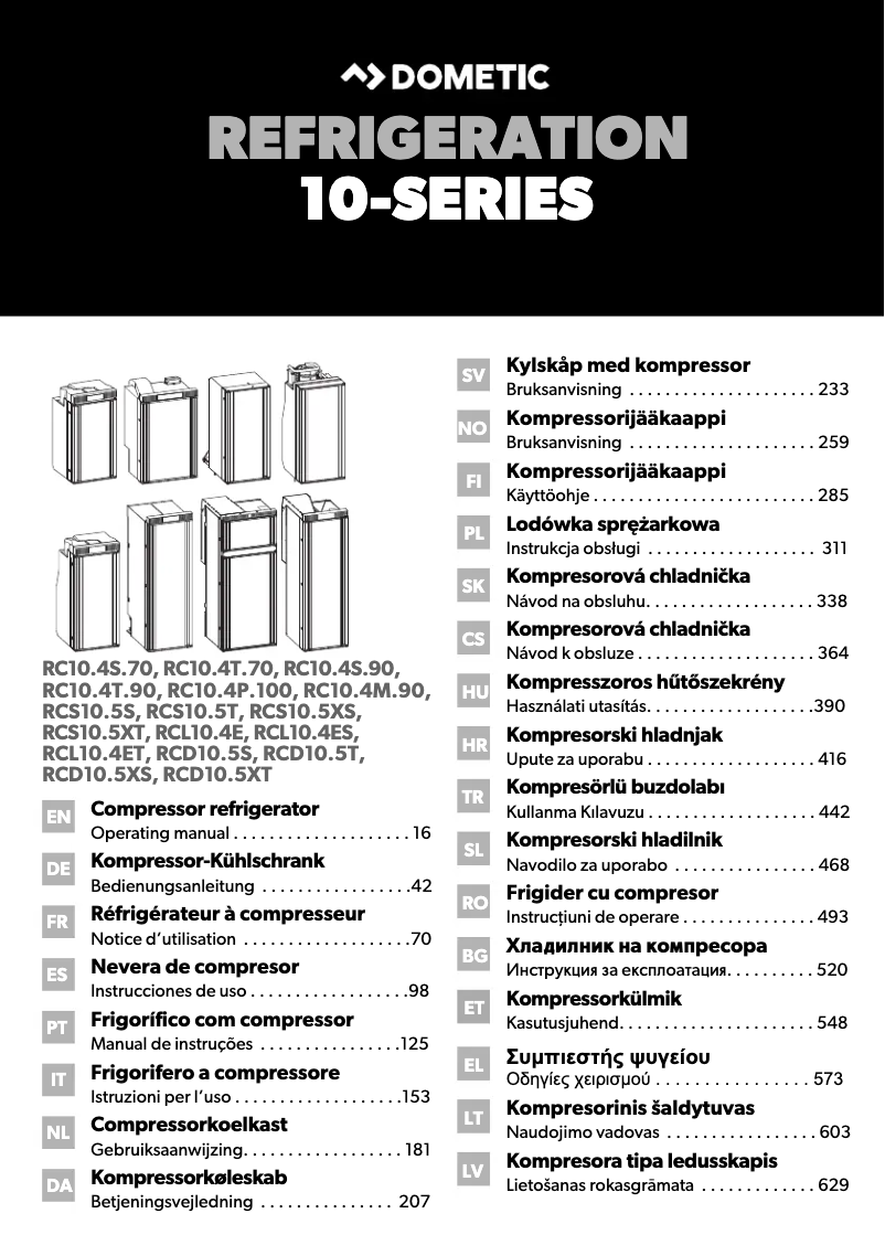 Imagen de la primera página del manual del dispositivo RC 10.4T 90