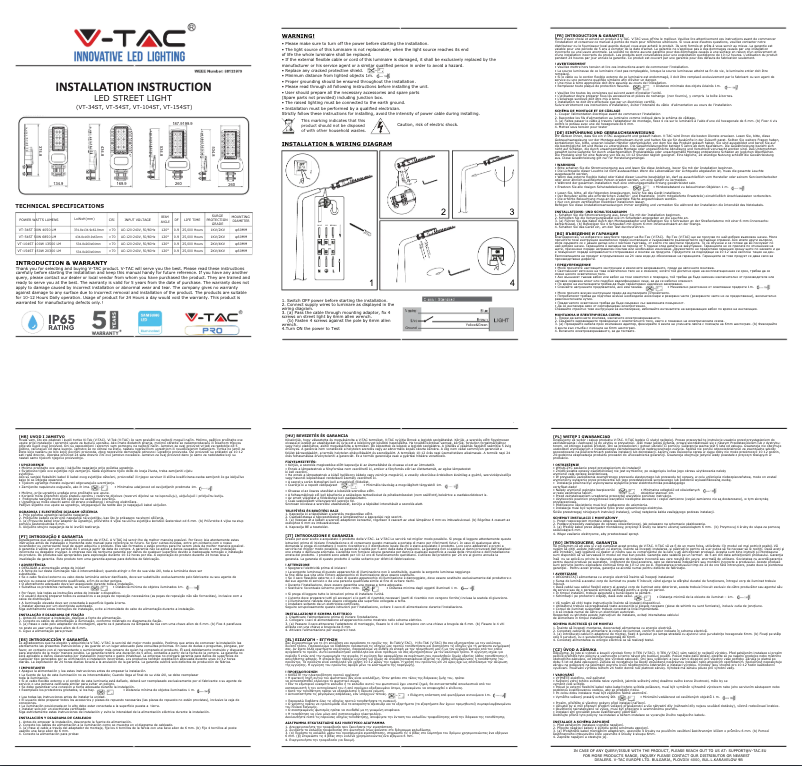 Image de la première page du manuel de l'appareil VT-104ST