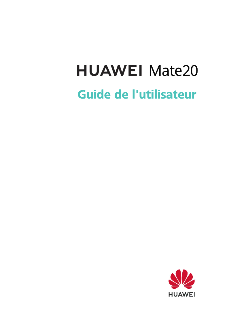 Page 1 de la notice Manuel utilisateur Huawei Mate 20