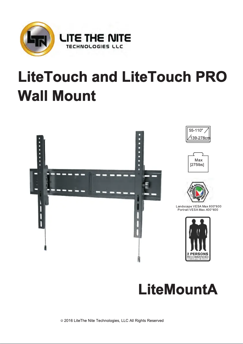 Image de la première page du manuel de l'appareil LiteTouch