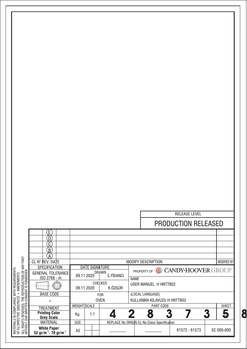 Página 1 del manual Manual de instrucciones Hoover HOC3U1178IN