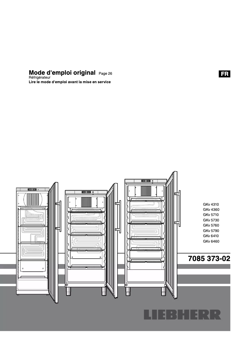 Page 1 de la notice Manuel utilisateur Liebherr GKvbs 5760