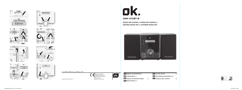 Page n°1 - Manuel utilisateur OK OMH 470BT-B