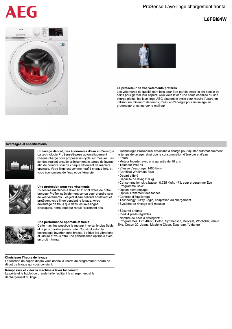 Imagen de la primera página del manual del dispositivo L6FBI84W