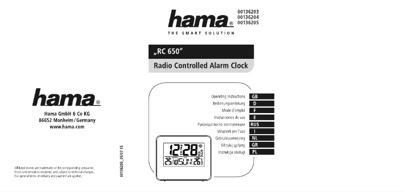 Image de la première page du manuel de l'appareil 136202