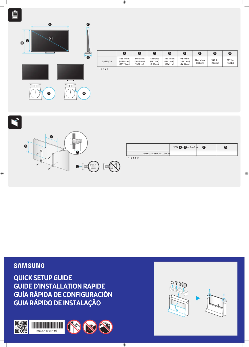 Page n°1 - Manuel utilisateur Samsung QN55Q70AAG