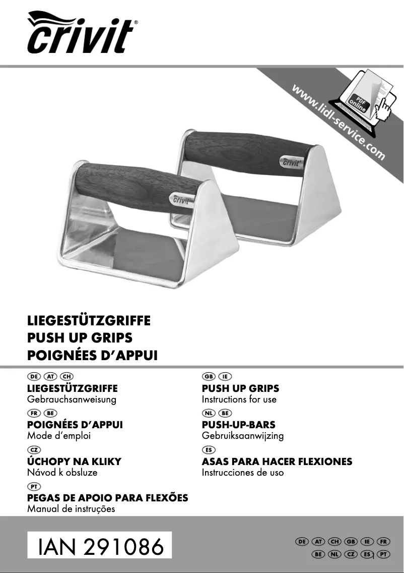 Page 1 de la notice Manuel utilisateur Crivit IAN 291086