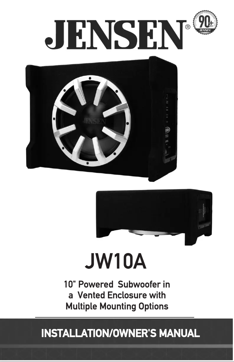 Page n°1 - Manuel utilisateur Jensen JW10A