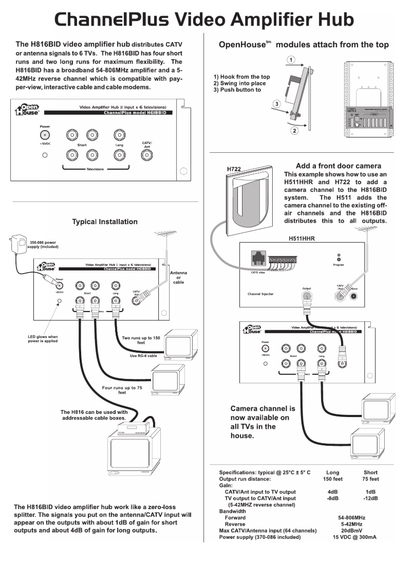 Image de la première page du manuel de l'appareil H816BID