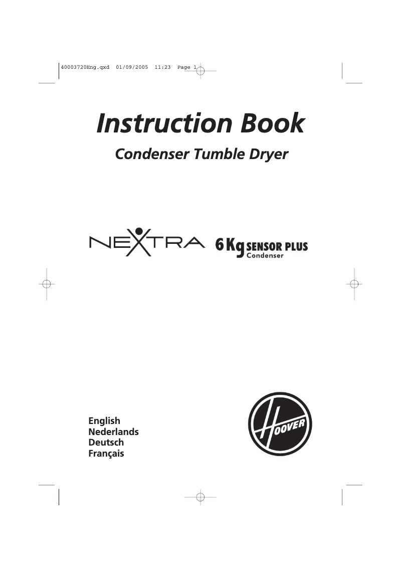 Page 1 de la notice Manuel utilisateur Hoover HNC 360-S