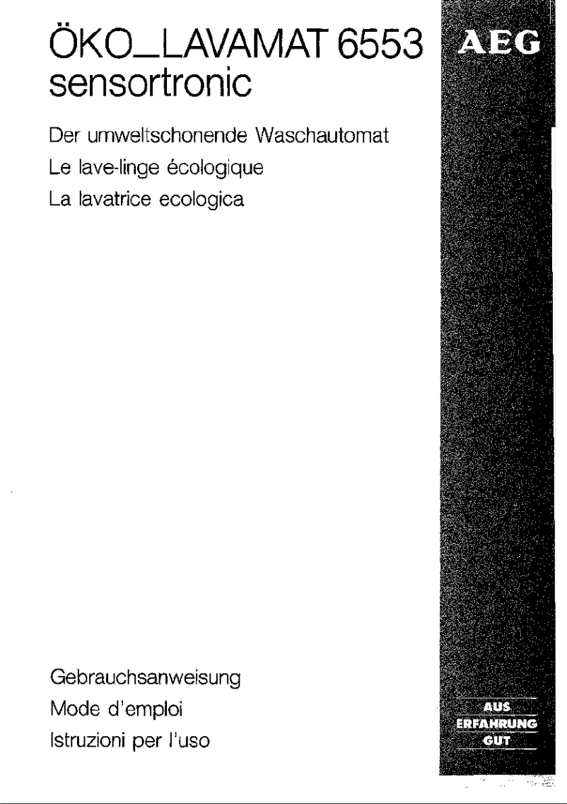 Page n°1 - Manuel utilisateur AEG Lavamat 6553