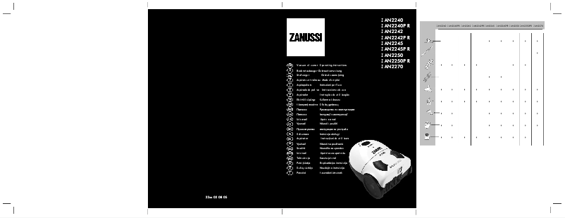 Page n°1 - Manuel utilisateur Zanussi ZAN2250