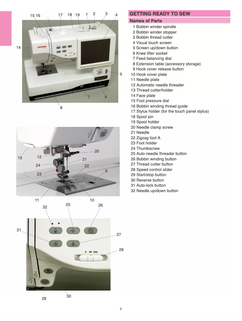 Page n°1 - Manuel utilisateur Janome Memory Craft 11000