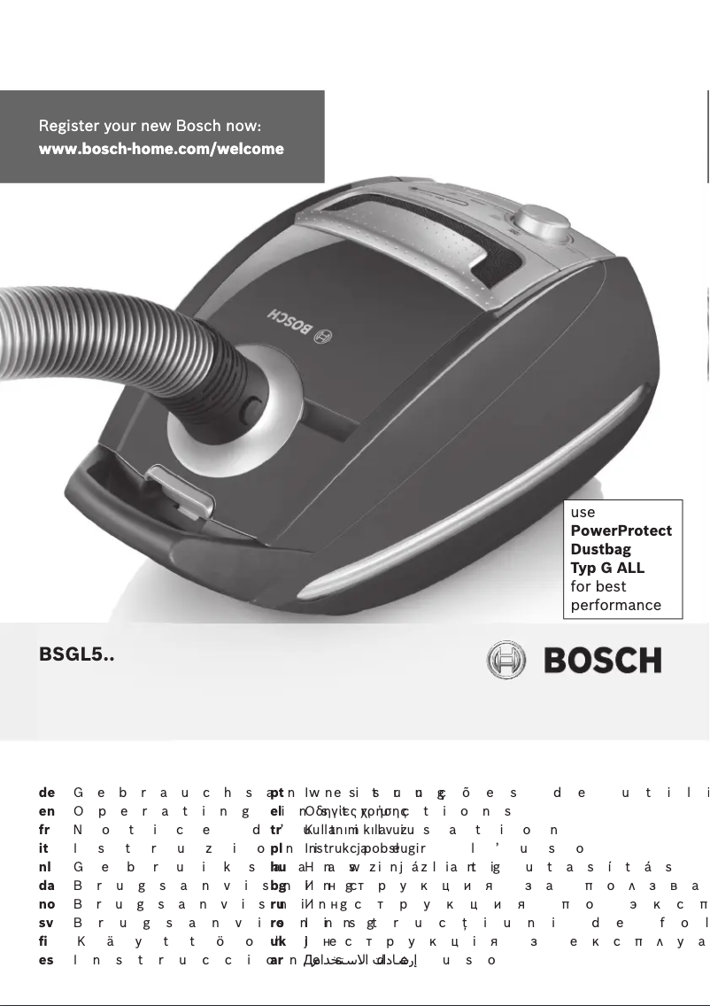 Página 1 del manual Manual de usuario Bosch BSGL5AL2GB