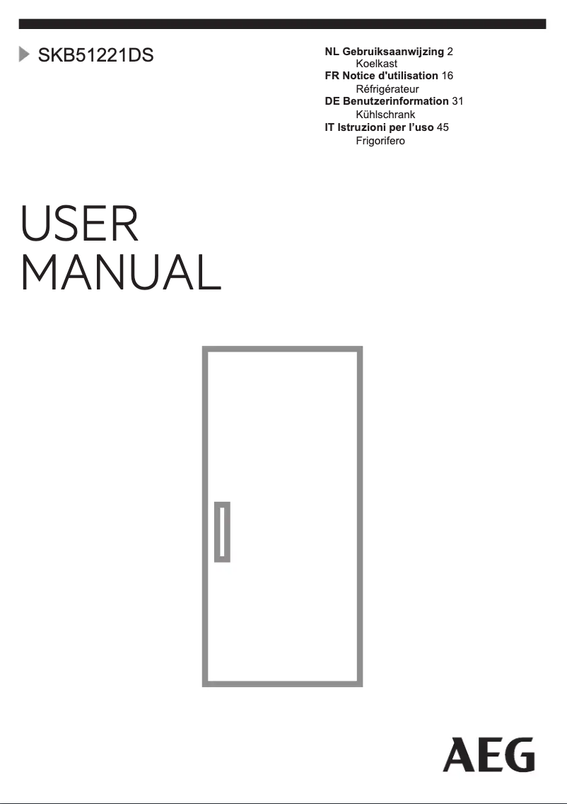 Página 1 del manual Manual de usuario AEG SKB51221DS