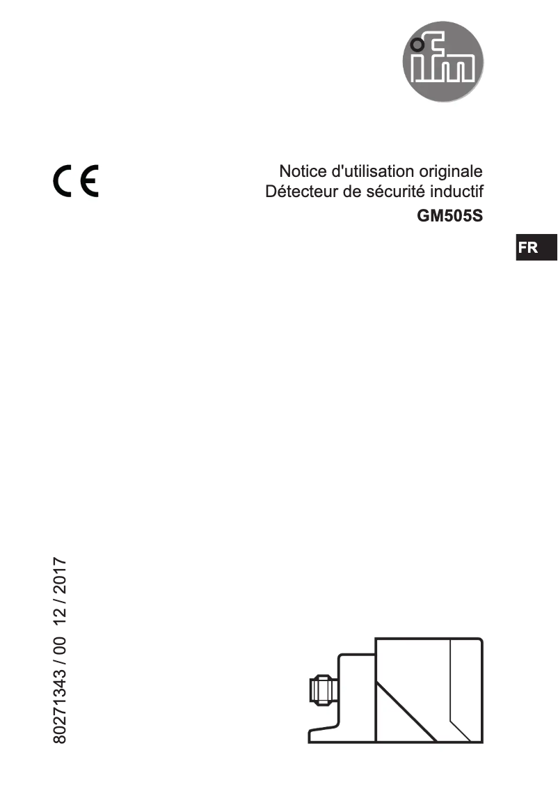 Page 1 de la notice Manuel utilisateur IFM GM505S
