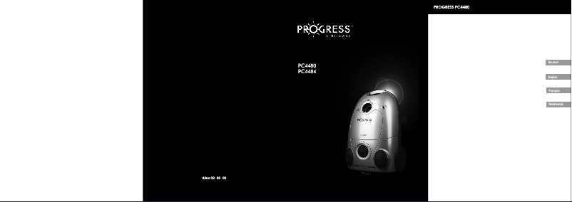 Page 1 de la notice Manuel utilisateur Progress PC4480