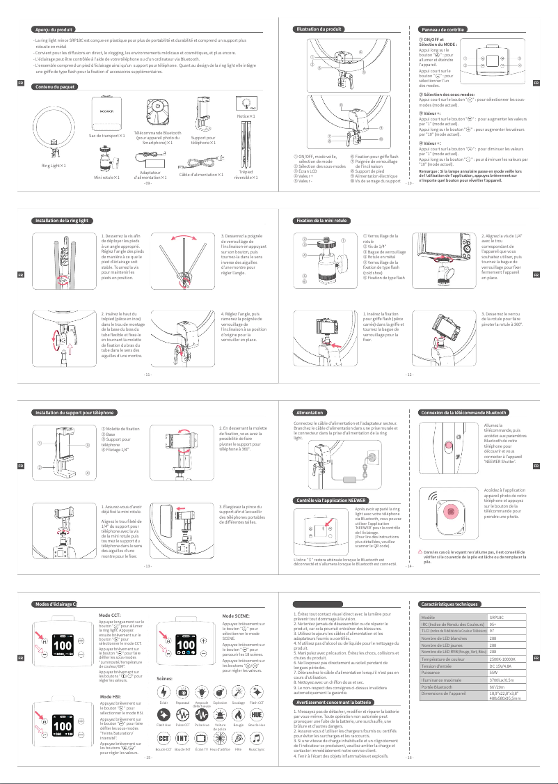 Image de la première page du manuel de l'appareil SRP18C