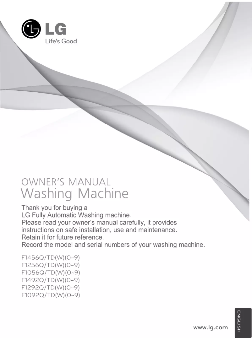 Page n°1 - Manuel utilisateur LG F1092QD