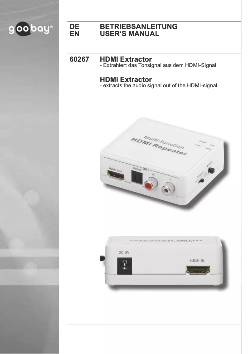 Page n°1 - Manuel utilisateur Wentronic 60267