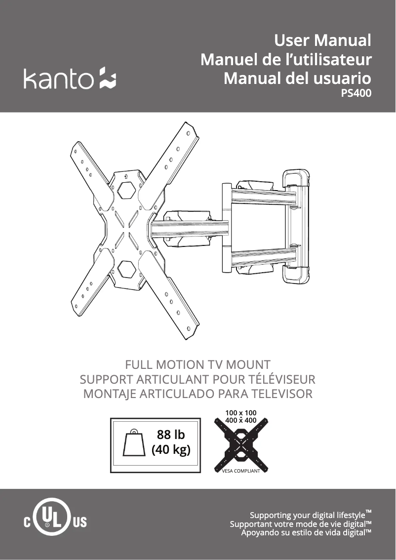 Page 1 de la notice Manuel utilisateur Kanto PS400