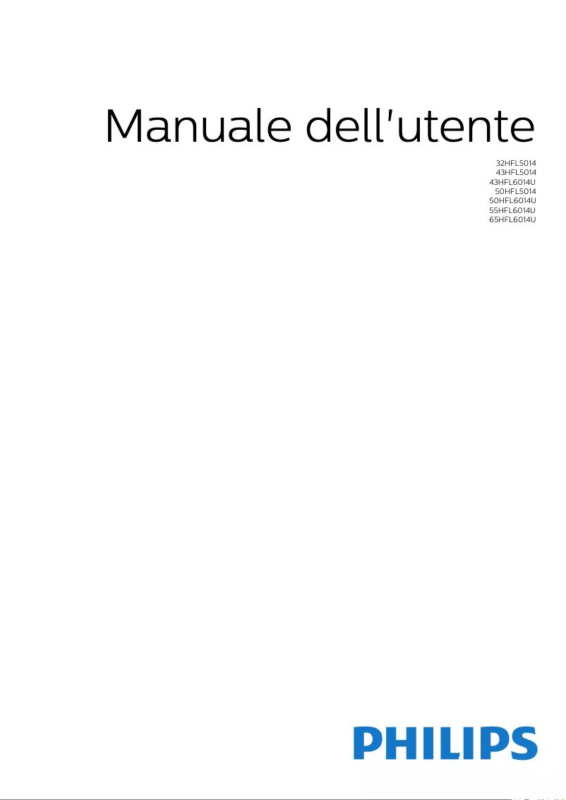 Page n°1 - Manuel utilisateur Philips 50HFL6014U