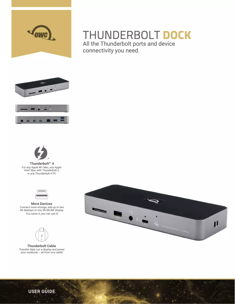 Page n°1 - Manuel utilisateur OWC Thunderbolt Dock